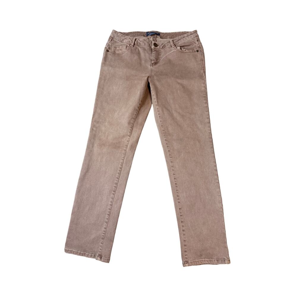 Democracy Jeans Women SZ 6 Flexellent Dusty Brown Denim Mid Rise Stretch Autumn‎